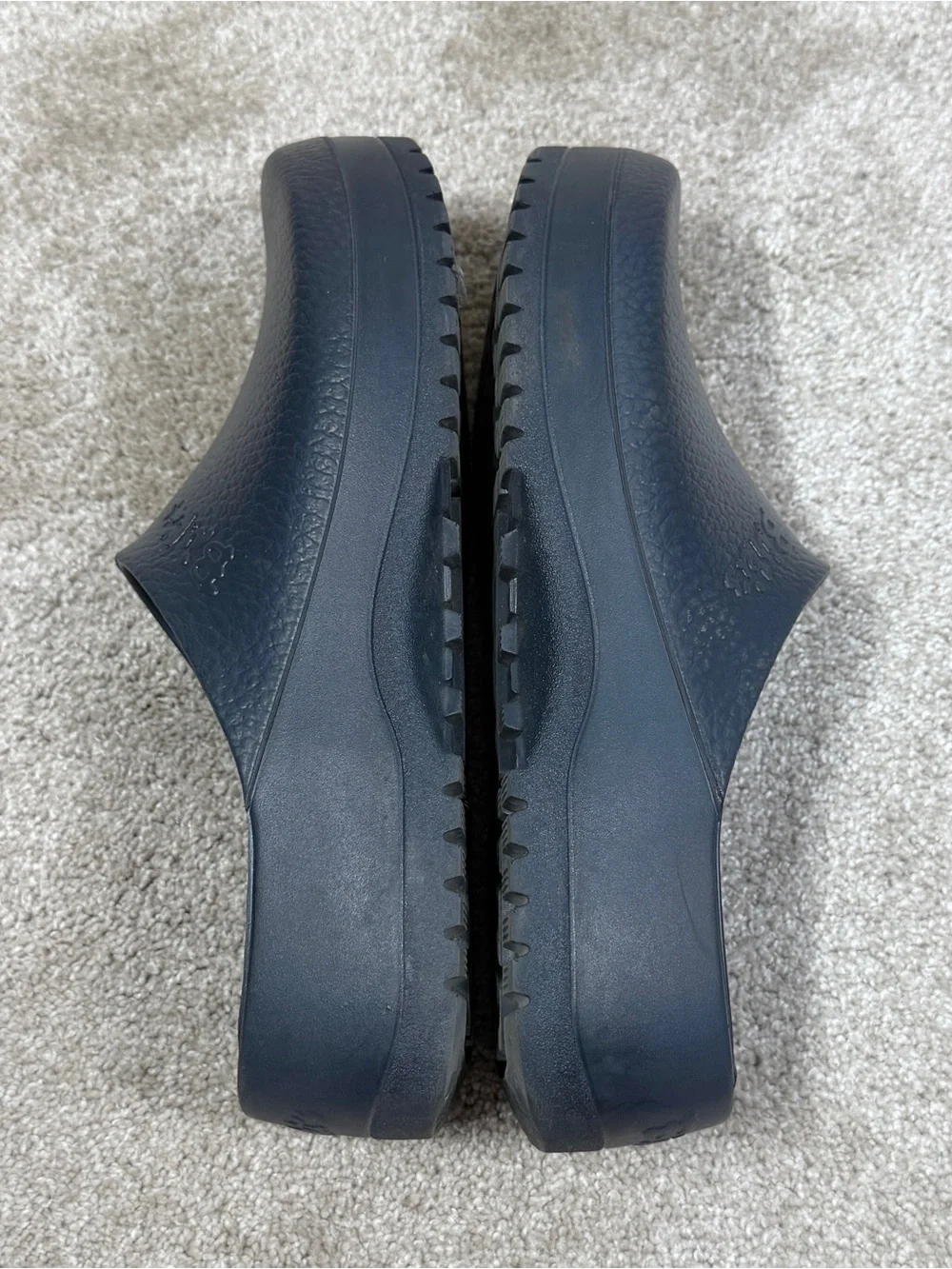 Birkenstock Super-Birki Polyurethane Clogs Shoes Slip On Restaurant in Navy 11
